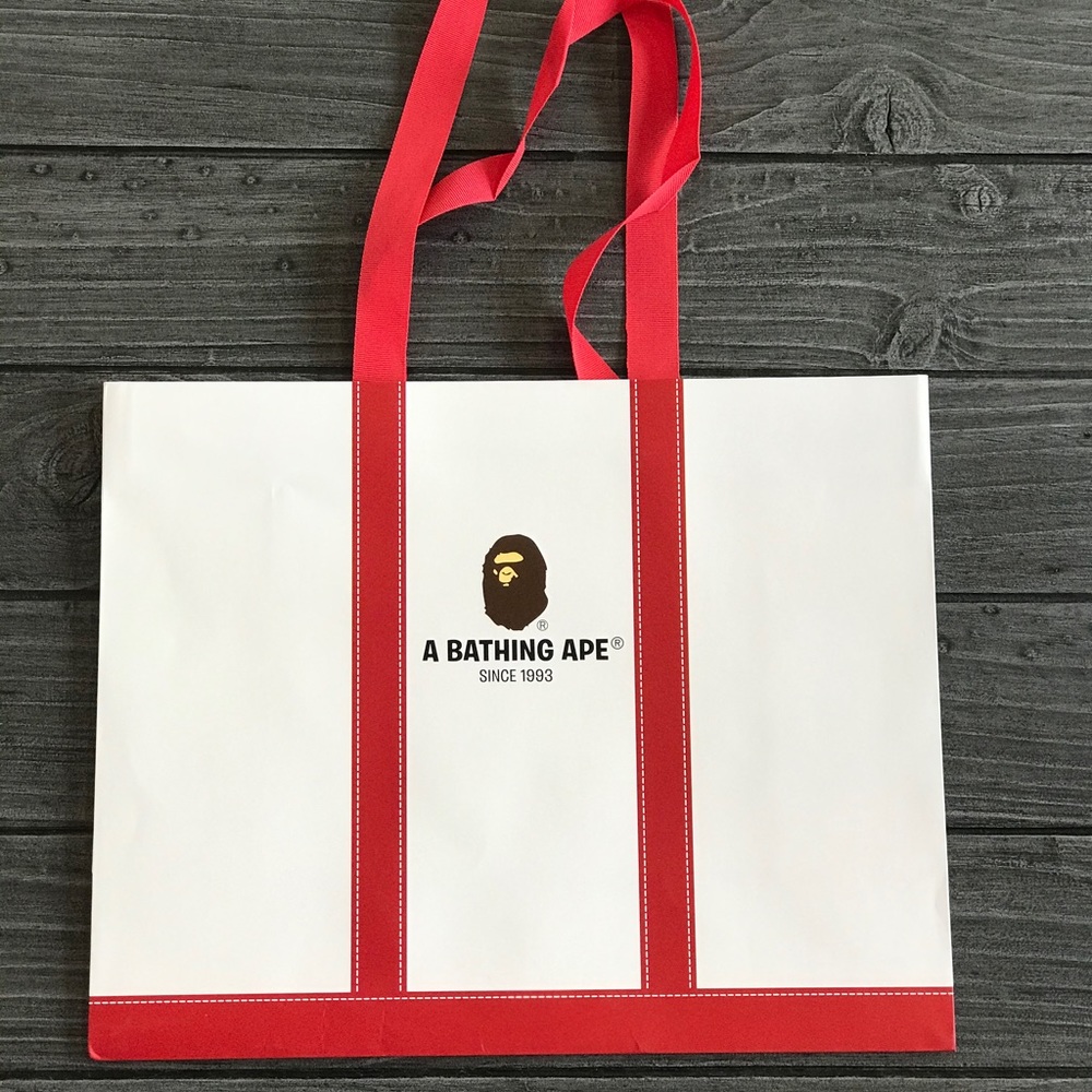 Bape A Bathing Ape Red Gift Shoppers Bag - Picture 5 of 7